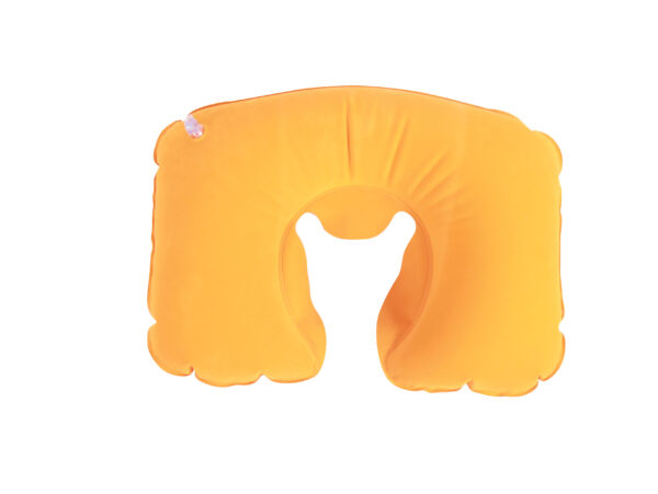 Travel Orange blow up neck pillow 2 scaled 1