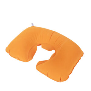 Travel Orange blow up neck pillow scaled 1