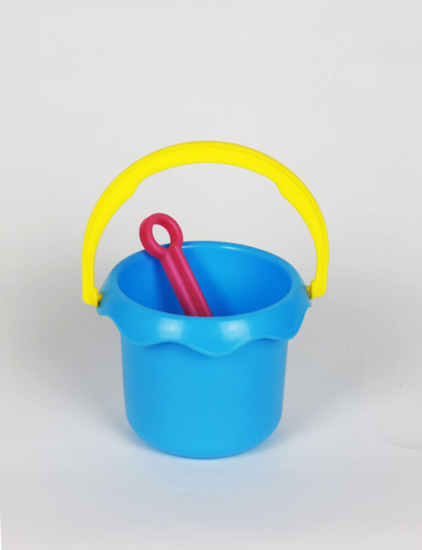 Beach Toys Blue bucket and red shovel