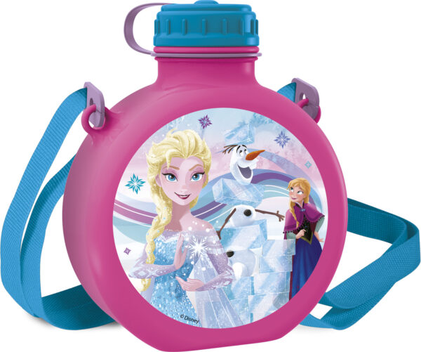 Frozen-round-water bottle-with strap