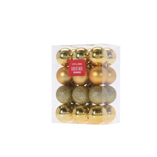 24 -pcs- golden- color- ball -ornament- set