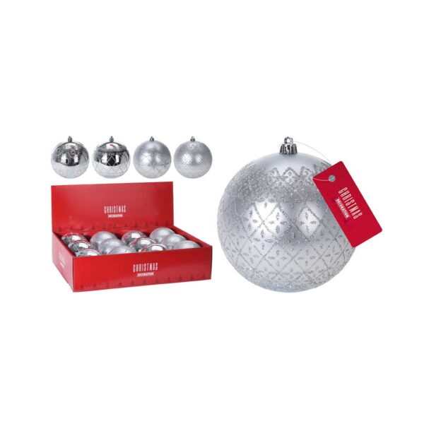 Christmas- Ornament-Silver -Ball- design- set