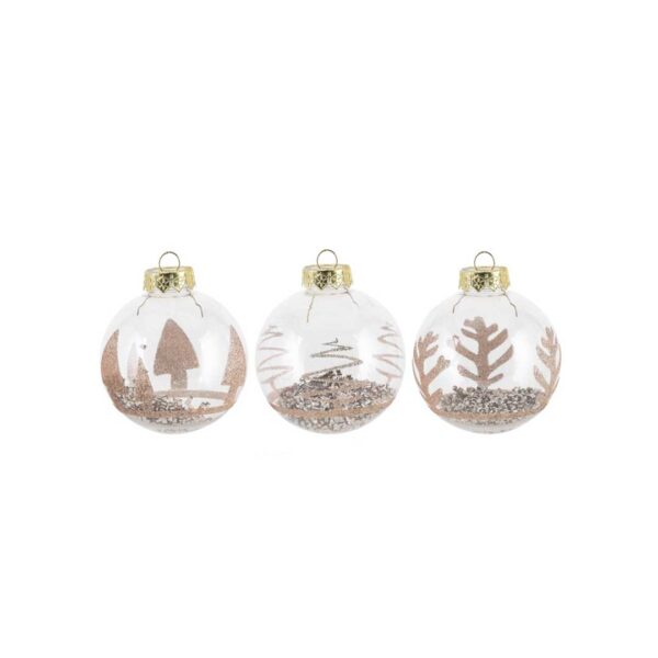 Clear -Ornament- ball -with- Golden -glitter