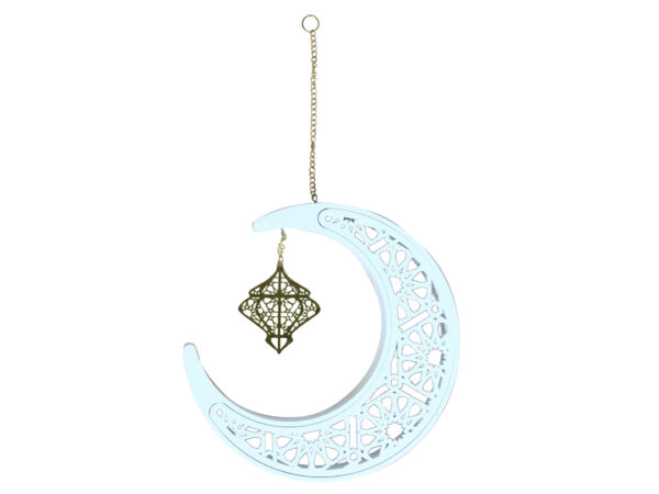 Decoration-white-danling-crescent-and-lantern