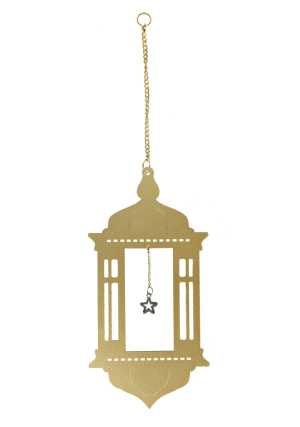 Golden-dangling-Lantern-with-Arabesque-design-and-dangling-star