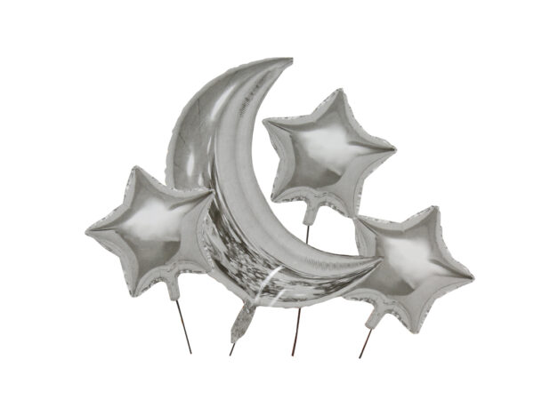 Ramadan-Decoration-Silver-Stars-Crescent-balloons