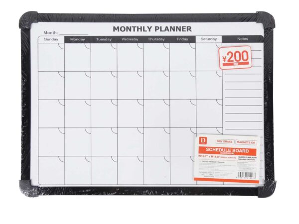 Monthly planner board