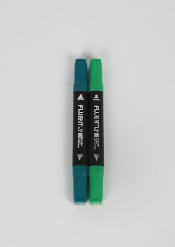 Fluently-Leaf-And-Forest Green-Markers