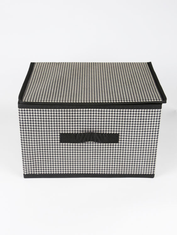 Grey-Storage-Box-with-Zipper