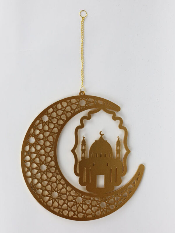 golden crescent-with-mosque-dangler