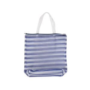 Easy-Clean-Blue-And-White-Striped-Tote-Bag