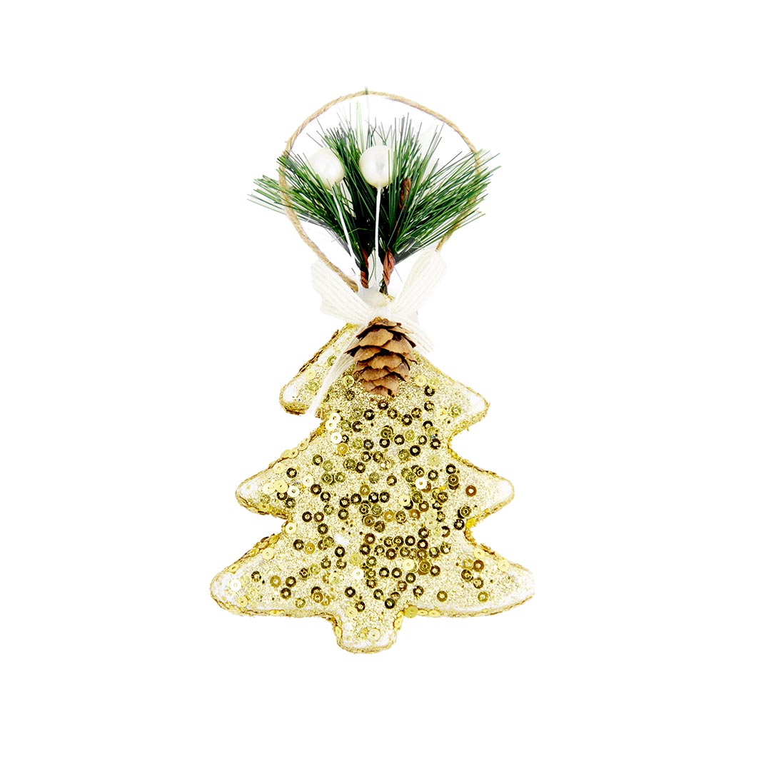 Mini Golden Christmas Tree Hanging Decoration - Daiso Japan Middle East